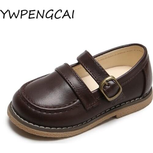 YWPENGCAI Size 21-30 Baby Toddler Girl Shoes Spring Autumn Children Flats Girls Buckle PU Leather Shoes