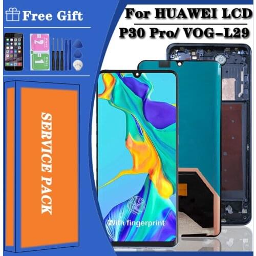 AMOLED Original Display For Huawei P30 Pro LCD Display Touch Screen Digitizer Assembly With Frame VOG-L29 VOG-L09 VOG-L04 LCD