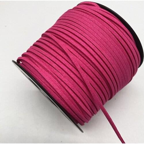 3mm 5yards Flat Faux Suede Braided Cord Korean Velvet Leather Handmade Thread String Rope For DIY Jewelry Making Supplies #02