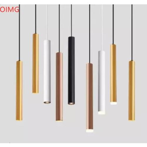 Dimmable Cylinder LED Pendant Lights 10W 15W Long Tube Lamps Decoration Cord Pendant Lamp Background Lights AC90-260V