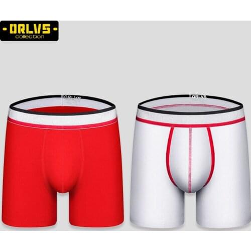 Boxer shorts mid-waist mens underwear, pure cotton breathable fitness anti-wear leg shaping five-point shortsyoupin