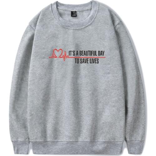 GREYS ANATOMY Sweatshirt Unisex Sweatshirts Moletom Tumblr Pullover Casual Tops Greys Anatomy Hoodies Fashion Jumper Tracksuit