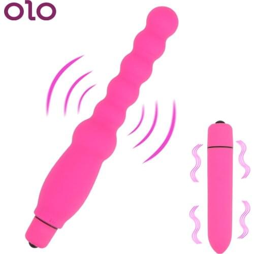 OLO Bullet Vibrator 10 Speeds prostate massager Clitoris G-Spot Stimulator Vibrating Anal Beads Butt Plug Sex Toys for Women Men
