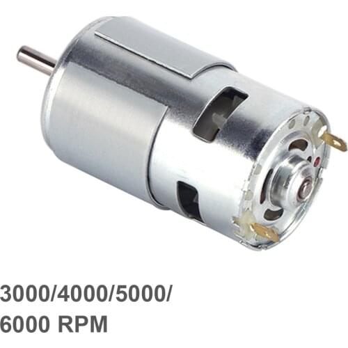 12-24V 795 DC 3000-6000RPM Motor High-speed Large Torque Motor with Ball Bearing and Fan Blades for DIY Drill Micro machine
