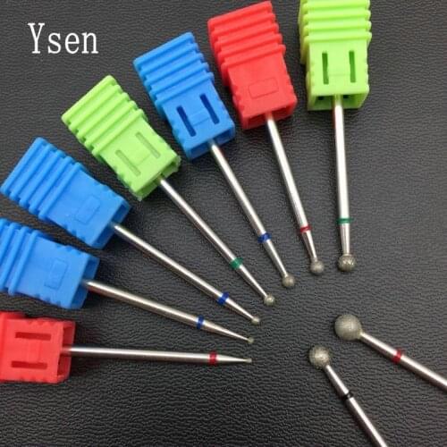 1PC Diamond Nail Drill Bit Ball Burr Electric File Nail Cutter Manicure Drill Bits Nail Clean Tools Drill Accessory nail tools