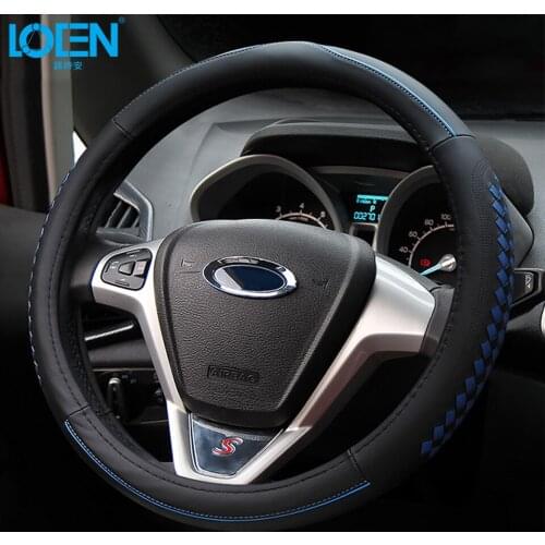 1PC High quality Weave&Leather Car Steering Wheel Cover for toyota bmw 0 chevrolet honda Audi buick hyundai kia Nissan