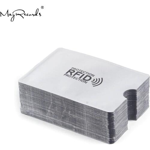 10pcs Anti-Scan Card Sleeve Credit RFID Card Protector Anti-magnetic Aluminum Foil Portable Bank Card Holder