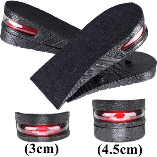 3-4.5cm Invisible Inner Height Insoles Lifting Increase insert Outdoor Foot Protection Pad Men Women Heel Cushion Hidden Insole