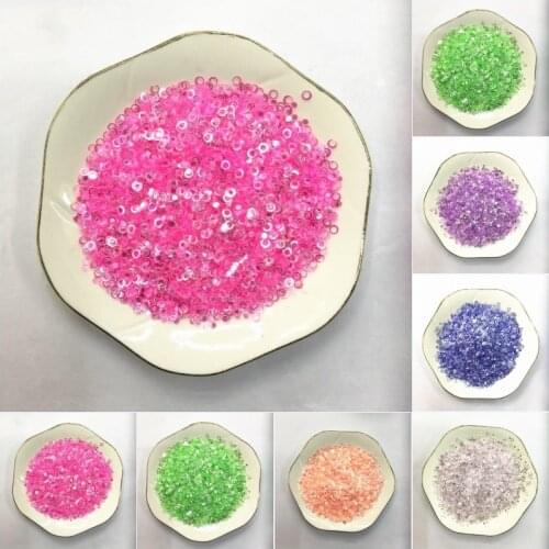 4000pcs Transparent Sequin 3mm Ring Dual Loose Sequins Crystal Glitter Nail Sequin Girl Nail Wedding Craft Accessories Confetti