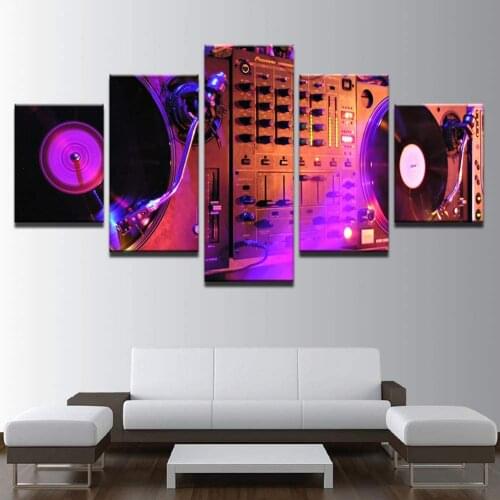 5 Pieces Wall Art Canvas Painting Fashion Music Instrument Poster Modern Living Room Home decoration Pictures Modular