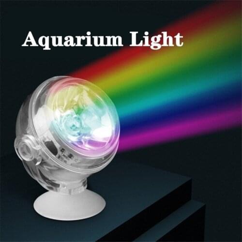 Aquarium Light Fish Tank Submersible Light Lamp Waterproof Underwater LED Spot Lights Aquarium Decor
