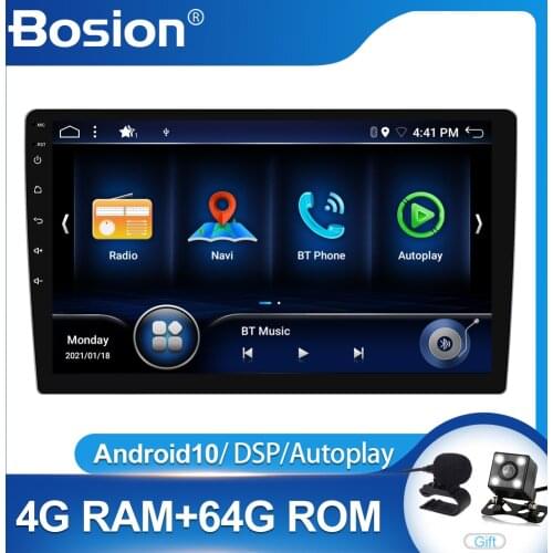 Bosion 4G+64G 10.1 inch 2 DIN for universal car dvd Android 10 Car Audio GPS Radio BT Head unit autoplay DSP AHD GPS navigation