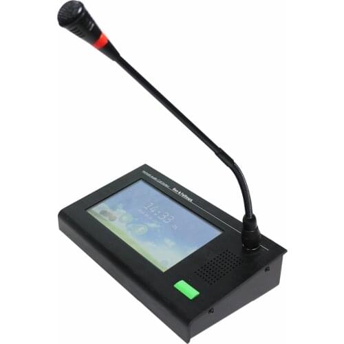 Ben & Fellows IP Network Condenser Paging Microphone with Touch Screen,for public address and paging station