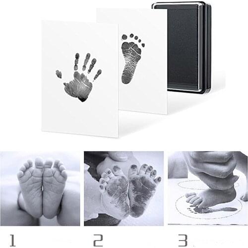 Environmental-friendly Baby Care Non-Toxic Baby Handprint Footprint Imprint Kit Baby Souvenirs Casting Newborn Footprint inkpad