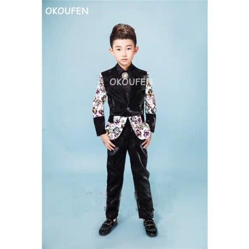 Childrens stage host photography shooting costume childrens fashion show stage costume boy small suit