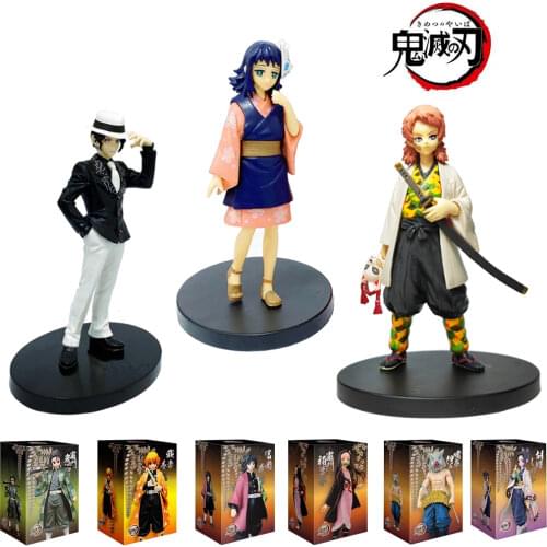 Demon Slayer Figure Kamado Tanjirou Nezuko Anime figure Action Figures PVC Model Toys Zenitsu Figurine Inosuke Kimetsu No Yaiba