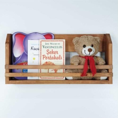 Baby Kids Room Montessori Bookshelf Single Layer Wall Shelf Hand Made Real Pine Tree Rack Decotation of Office, Dinning Room