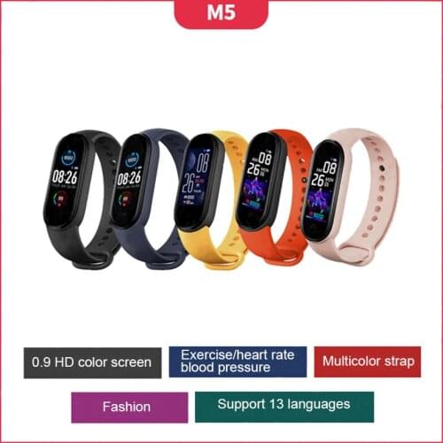 M5 Battery Life Long Sports Waterproof Heart Rate Sleep Monitoring Smart Bracelet Call Reminder Camera Watch