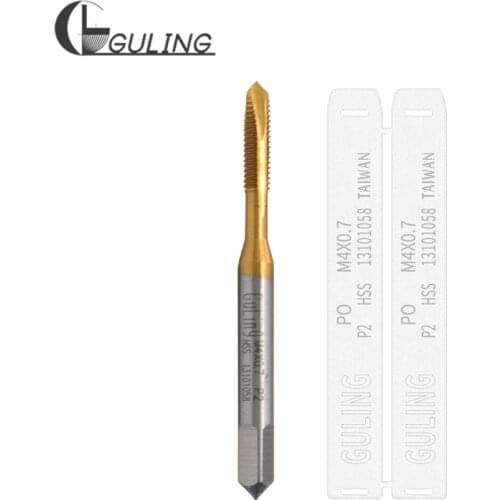 HSS Metric With TIN Spiral Pointed Tap M2 M2.5 M3 M4 M5 M6 M8 M10 M12 M16 M18 M20 X0.4 X0.7 X1.5 X2 Machine Screw Thread Taps