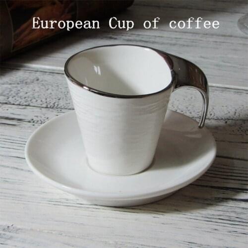 120ml Ceramic Coffee Cup Set Exquisite Hotel Club High Grade Coffee Cup and Saucer Set