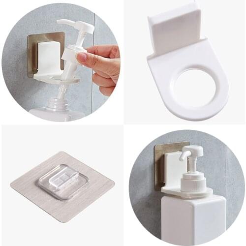 3pcs Shower Hanging Hooks Wall Mounted Magic Sticky Shampoo Organizer Hook Repeat Use Shower Hand Soap Bottle Hanging Holder