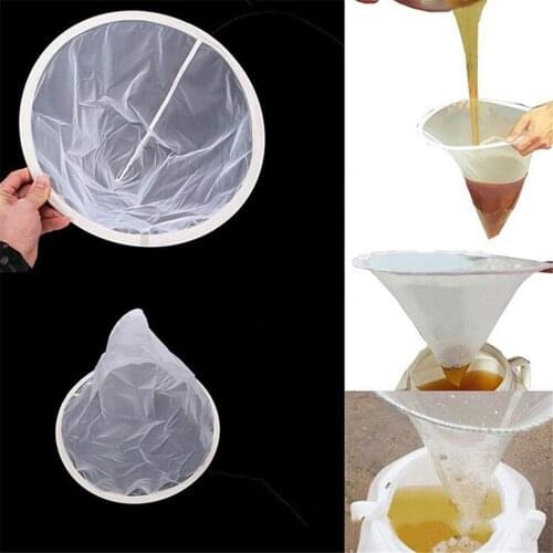 Nylon Sieve Mesh Fiber Honey Strainer Filter Net Impurity Filtering Fabric Bee Beekeeping Tools Impurity filter cloth 35cm New