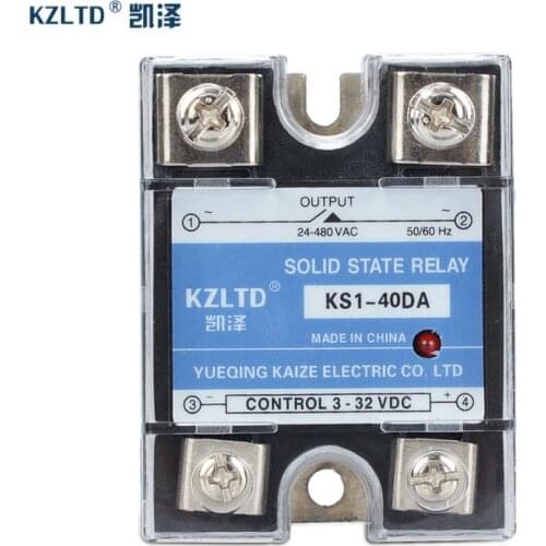 Single Phase Solid State Relay 40A AC DC SSR Solid State Relay SSR-40DA 40A Rel De Estado S Lido SSR 40A DC Relay SSR-40 DA