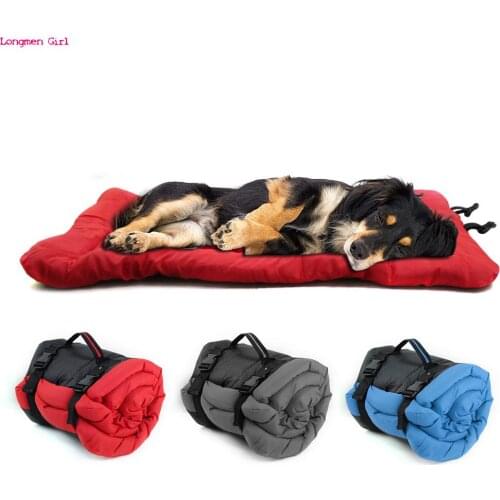 Dog Bed Blanket Portable Dog Cushion Mat Waterproof Outdoor Kennel Foldable Pet Beds Couch For Small Large Dogs