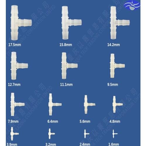 Plastic T tee complete size Hose joint hose T type Tee,T tee casing water drain