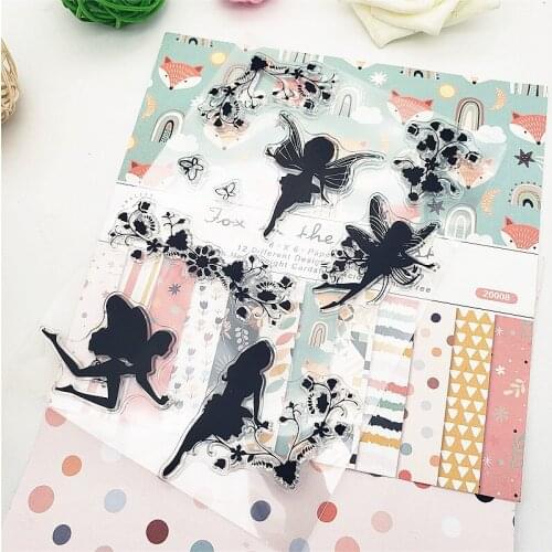 11x16cm Fairy Wreath Clear Stamps Transparent Seal Silicone Seal TPR Christmas Wedding Roller Stamps DIY Scrapbook Album Card