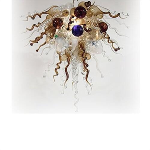 Christmas Decoration Glass Gold Pendant Light New fancy light blown glass chandelier