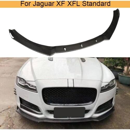 Car Front Bumper Lip Diffuser Spoiler for Jaguar XF XFL Standard 2016 - 2019 Not for Sportbrake Carbon Fiber