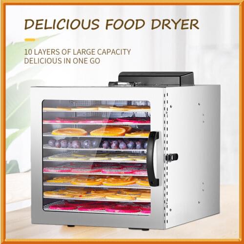 8 floors Intelligent stainless steel large-capacity dryer yam vegetable grain fruit dryer household food dehydration air dryer
