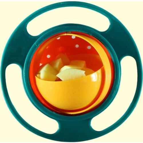 360 Rotate Universal Spill Proof Toddler Bowl With Lid Magic Plates For Babies Over 6 Months platos para bebé cuencos