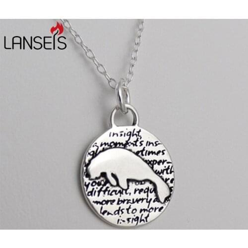 1pcs Inspirational Manatee Charm Necklace Cute Animal girl Friends Pendant