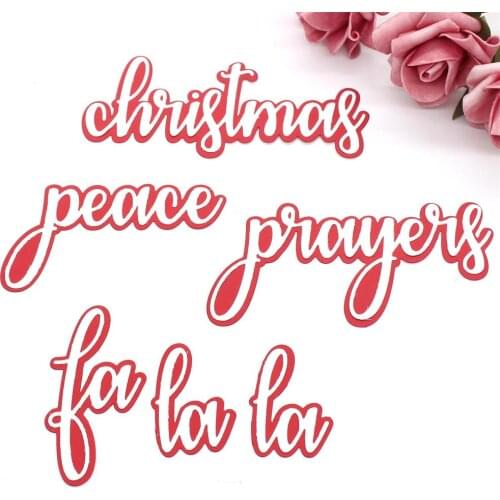 YPP CRAFT Christmas Holiday Large Words Metal Cutting Dies Stencils for DIY Scrapbooking Decorative Embossing DIY Paper Cards