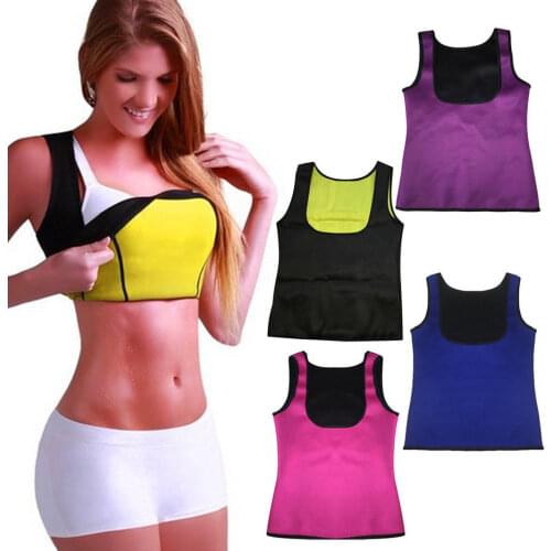 2020 Sweat Women Neoprene Body Shaper Slimming Waist Slim Trainer Vest T-shirt