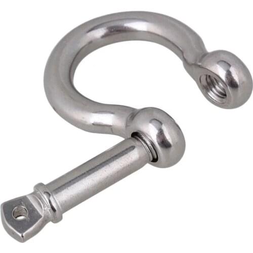 2x Bow Type 304 Stainless Steel Anchor Shackle Rigging M8 Silver European Style