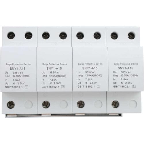 4P Surge Protector Arrester Anti-Thunder Protection Circuit Breaker Household 385VAC Circuit Breaker