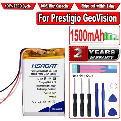 HSABAT 1500mAh PL613450 1S1P Battery for Prestigio GeoVision 5850HDDVR