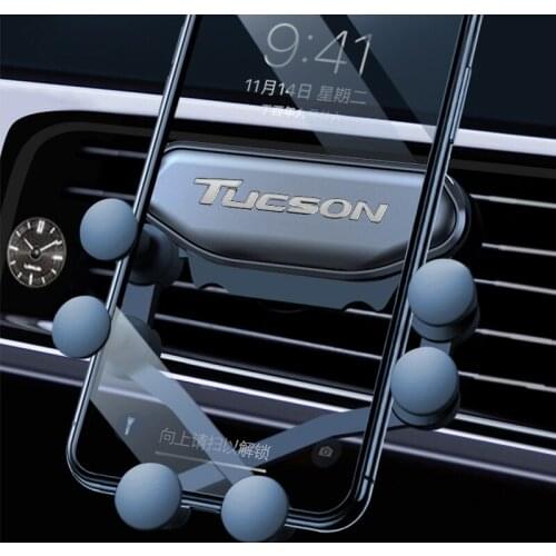 Car Phone Holder Air Vent Stand Mobilephone Car Support Mount Car Phone Bracket for Hyundai TUCSON Auto Accessories Styling
