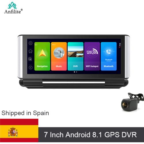 7 Inch 4G WiFi Android 8.1 Car DVR 2GB+16GB GPS navigator FHD 1080P video recorder Dual Lens Dashboard Camera remote Monitoring