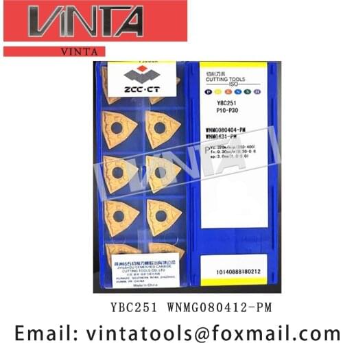 Free shipping high quality 10pcs/lots YBD252 YBC252 YBC152 YBD152 YBD102 YBC251 YBC351 WNMG080412-PM cnc carbide turning inserts