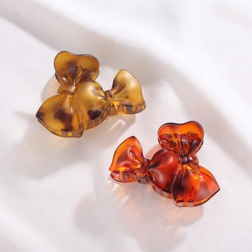 CHIMERA Large Hair Claws Clips Bow-Knot Matte/Glossy Leopard Hair Clamp Crab Acrylic Hairpin Bathe Plate Hair Barrette Headwear