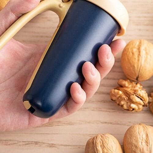 Household Nut Cracker Tool,Splash-Proof Peeling Walnut Cracker with Cover for Hazelnut/Almond Wood,Walnut Cracker