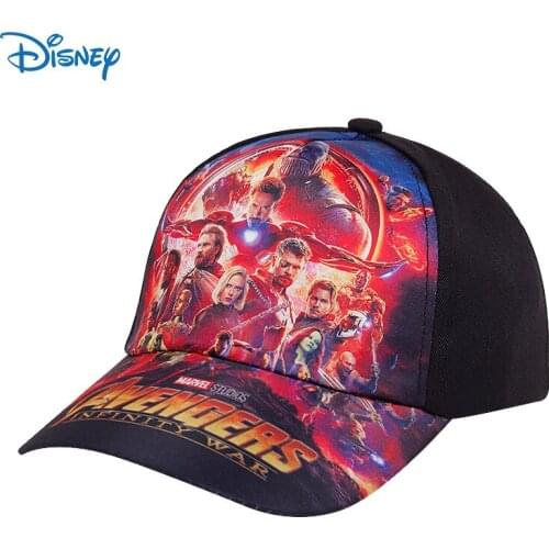 Disney Marvel Childrens Hat Superhero Assembly Children Boys Girls Baseball Cap Adjustable Sun Hat Casual Hat 3-8 Years Old