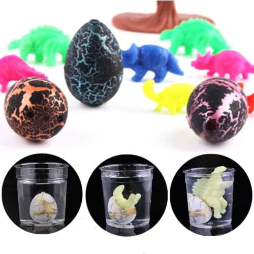 10pcs/lot Dinosaur Eggs Action Figure Add Water Cracks Grow Growing Egg Hatching Growing Kids Education Toy