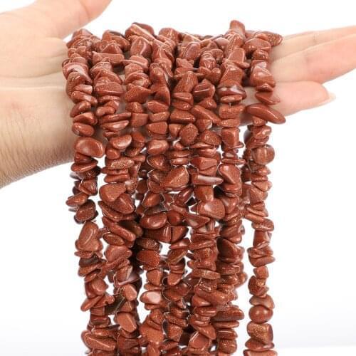 Natural Stone Gold SandStone Irregular Freeform Chip Gravel Bead Loose Spacer Bead For Jewelry Making DIY Charm Bracelet 3-5-8MM