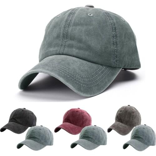 New Arrival Summer Boys Girls Baseball Cap 2PCS Children Kids Solid Color Sun Hats Adjustable Washed Caps Gorras Mujer 2021 A40