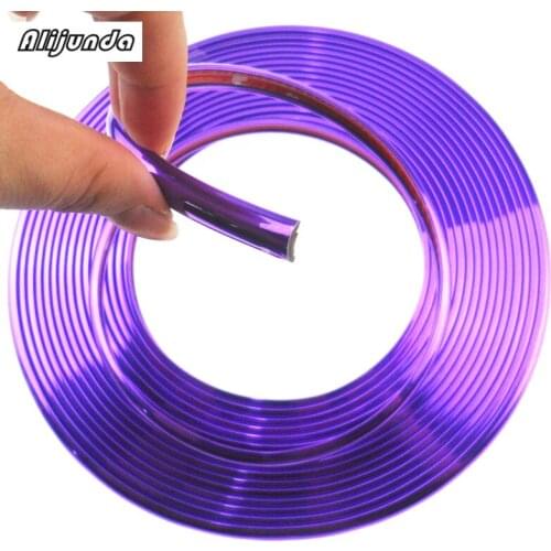 8 m car tire rim tire edge shield shiny cool DIY sticker for Skoda Octavia Fabia Rapid Superb Yeti Roomster